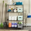 Safavieh Delta Steel and Plastic 4 Tier Shelve in Black