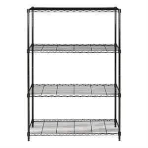 Safavieh Delta Steel and Plastic 4 Tier Shelve in Black