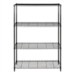 Safavieh Delta Steel and Plastic 4 Tier Shelve in Black