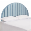Safavieh Solare Wood and Velvet Striped Arched Headboard  in Slate