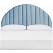 Safavieh Solare Wood and Velvet Striped Arched Headboard  in Slate