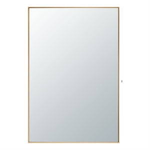 Safavieh Harlon Metal and Glass 24&quot Mirror in Brass
