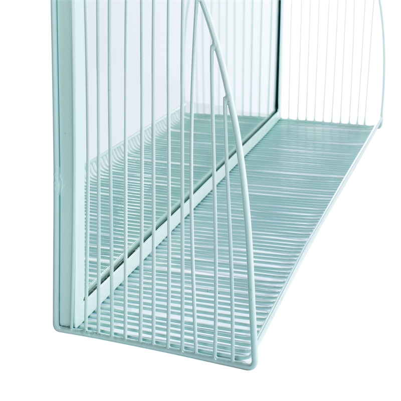 Safavieh Henly Glass and Wood Mirror  in Gray