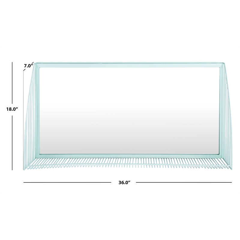 Safavieh Henly Glass and Wood Mirror  in Gray