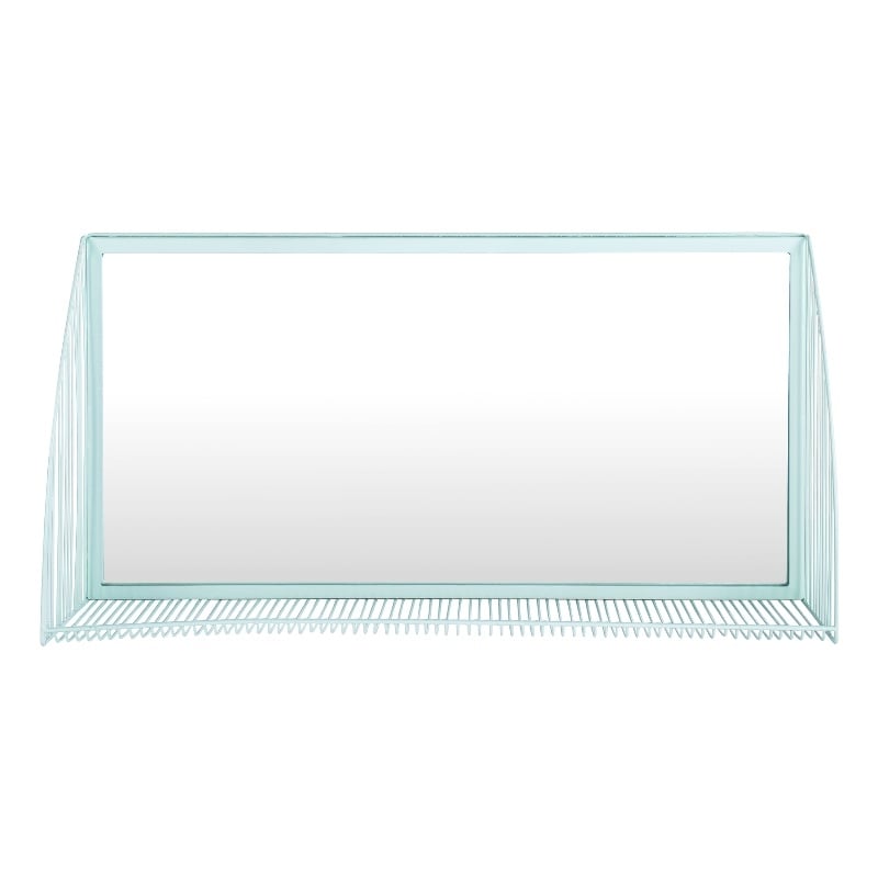 Safavieh Henly Glass and Wood Mirror  in Gray