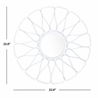 Safavieh Luck Glass and Wood Mirror in Silver