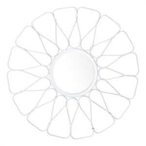 Safavieh Luck Glass and Wood Mirror in Silver