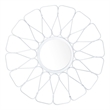 Safavieh Luck Glass and Wood Mirror in Silver