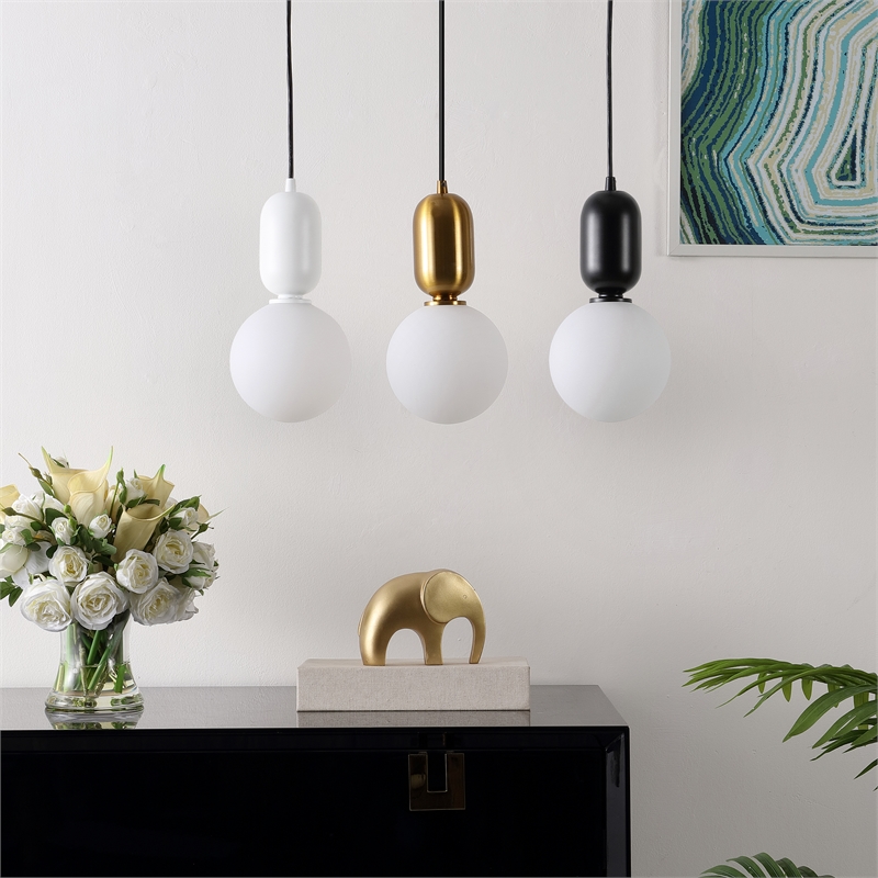 Safavieh Amagiri Glass and Iron 6 Inch Pendant in Multi-Color