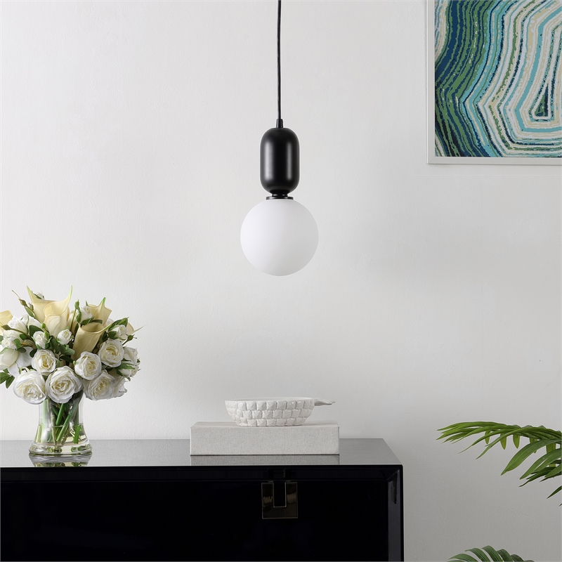 Safavieh Amagiri Glass and Iron 6 Inch Pendant in Multi-Color