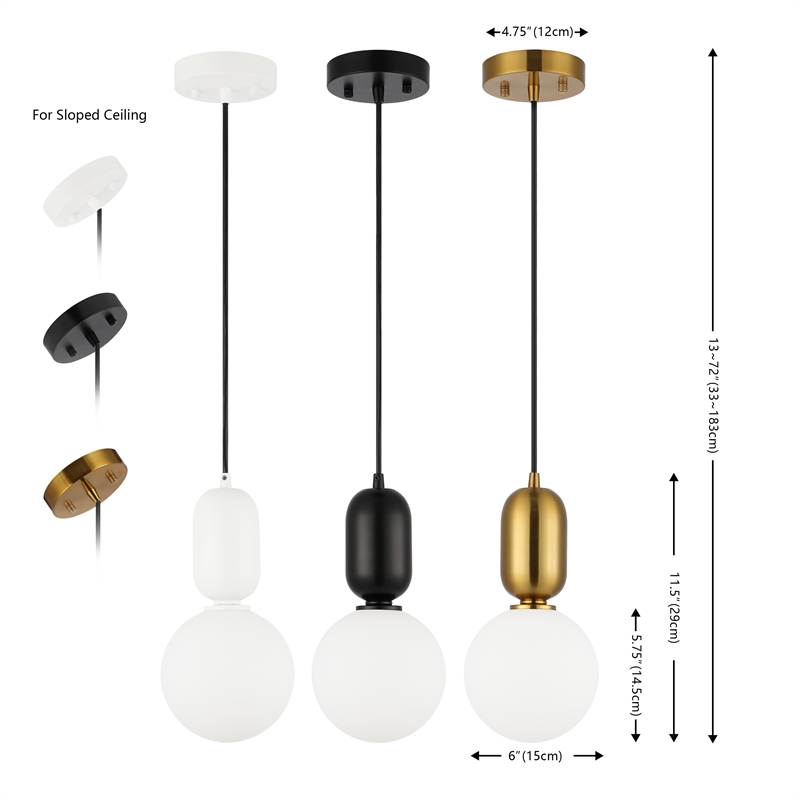 Safavieh Amagiri Glass and Iron 6 Inch Pendant in Multi-Color