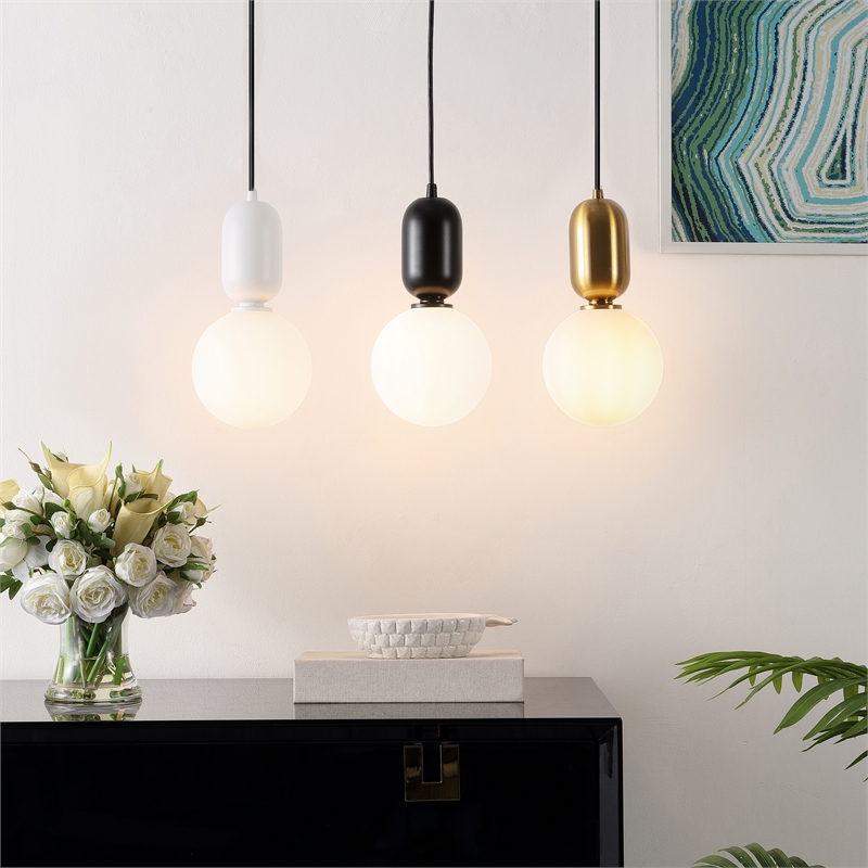 Safavieh Amagiri Glass and Iron 6 Inch Pendant in Multi-Color