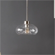 Safavieh Wessley Iron and Glass 11 Inch Pendant in Clear / Nickel