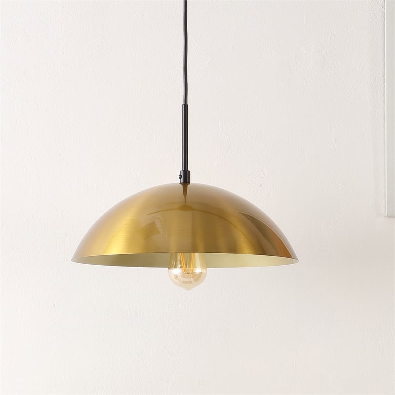 Safavieh Jorden Iron 14 Inch Pendant in Brass / Black
