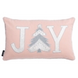 Safavieh Joy Polyester Holiday Tree Pillow in Silver / Pink