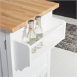 Safavieh Kesler Wood 2 Door 1 Shelf Cart in White / Natural