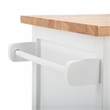 Safavieh Kesler Wood 2 Door 1 Shelf Cart in White / Natural