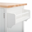 Safavieh Kesler Wood 2 Door 1 Shelf Cart in White / Natural