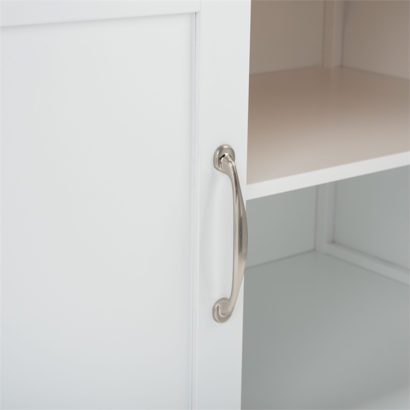 Safavieh Kesler Wood 2 Door 1 Shelf Cart in White / Natural