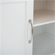 Safavieh Kesler Wood 2 Door 1 Shelf Cart in White / Natural
