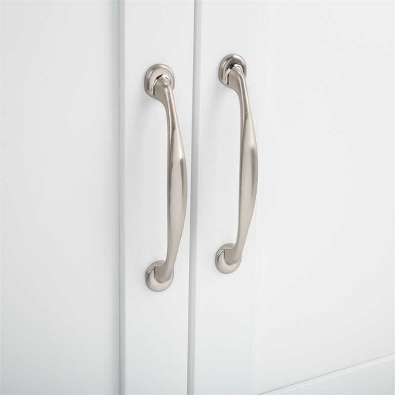 Safavieh Kesler Wood 2 Door 1 Shelf Cart in White / Natural