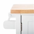 Safavieh Kesler Wood 2 Door 1 Shelf Cart in White / Natural