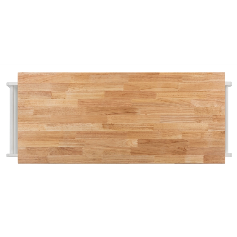 Safavieh Kesler Wood 2 Door 1 Shelf Cart in White / Natural