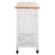 Safavieh Kesler Wood 2 Door 1 Shelf Cart in White / Natural