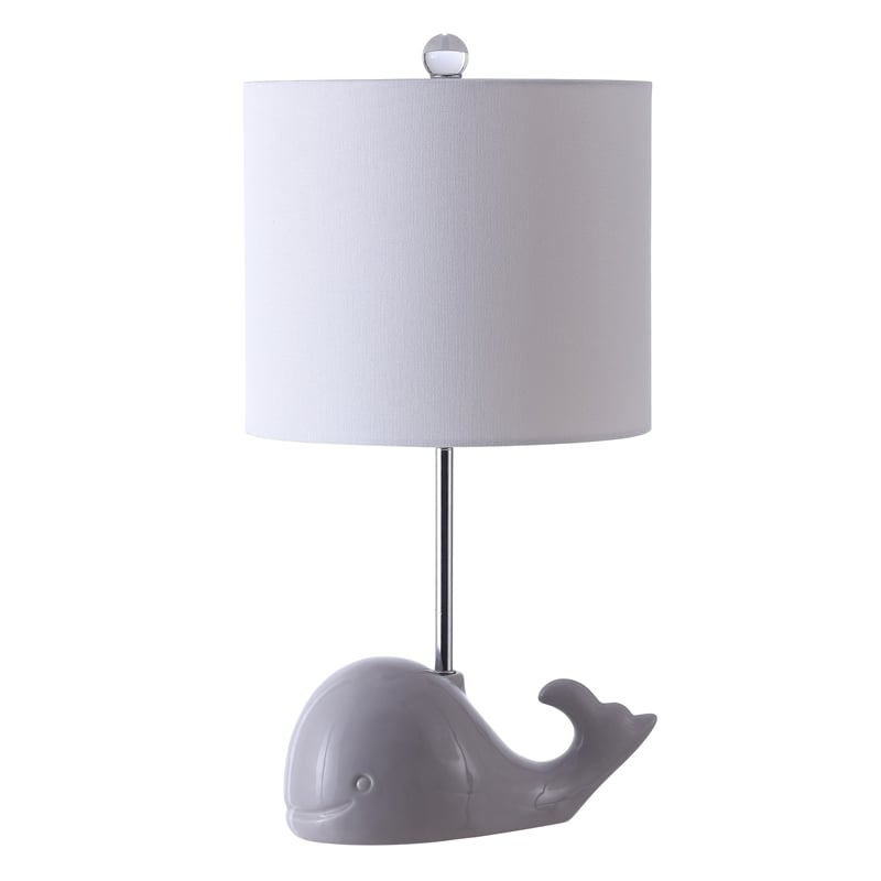 Safavieh Walter Ceramic and Iron Whale Lamp  in Gray