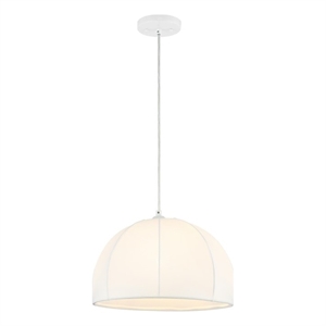 Safavieh Neami Fabric and Iron 15&quot Pendant in White