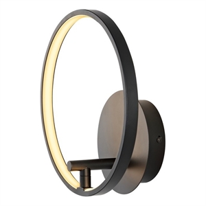 Safavieh Jolyn Aluminum Led 10.5&quot Wall Sconce in Black