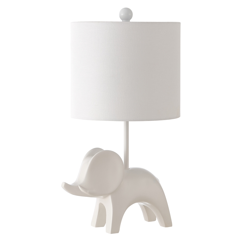 Safavieh Ellie Elephant Lamp Ceramic and Iron  in White