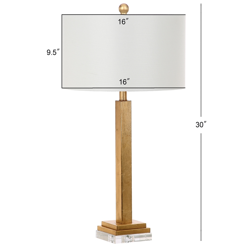 Safavieh Perri  Iron and Cotton Table Lamp in Gold / Off White