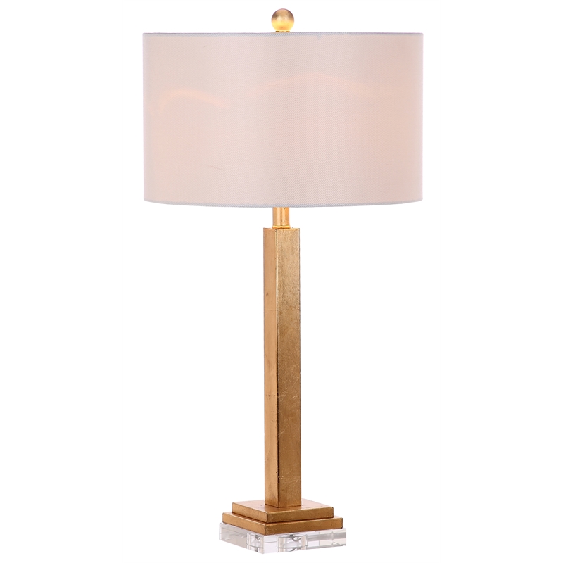 Safavieh Perri  Iron and Cotton Table Lamp in Gold / Off White