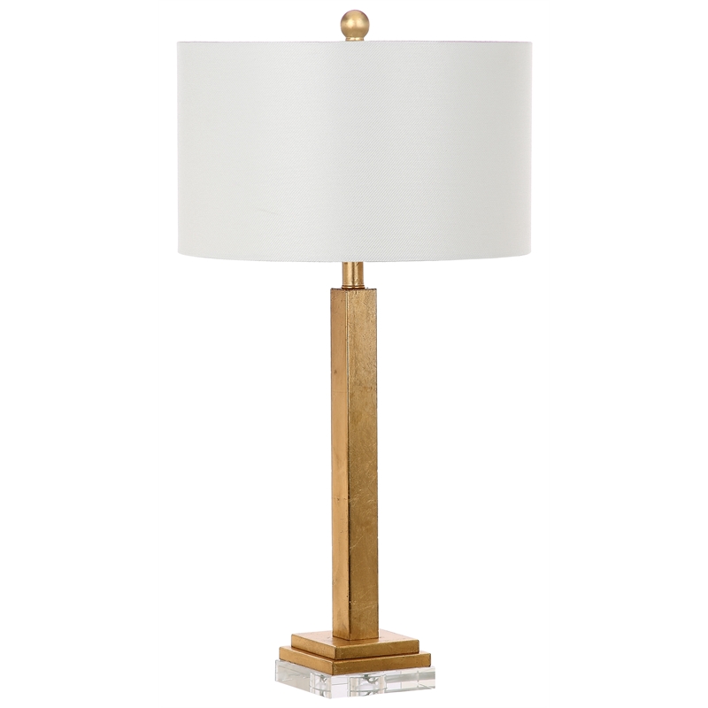 Safavieh Perri  Iron and Cotton Table Lamp in Gold / Off White