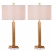 Safavieh Perri  Iron and Cotton Table Lamp in Gold / Off White