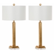 Safavieh Perri  Iron and Cotton Table Lamp in Gold / Off White