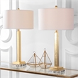 Safavieh Perri  Iron and Cotton Table Lamp in Gold / Off White