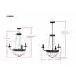 Safavieh Jacques Iron Chandelier in Black