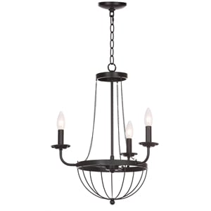 Safavieh Jacques Iron Chandelier in Black