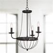 Safavieh Jacques Iron Chandelier in Black