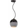 Safavieh Kira Concrete and Iron Pendant Lamp in Gray / Black