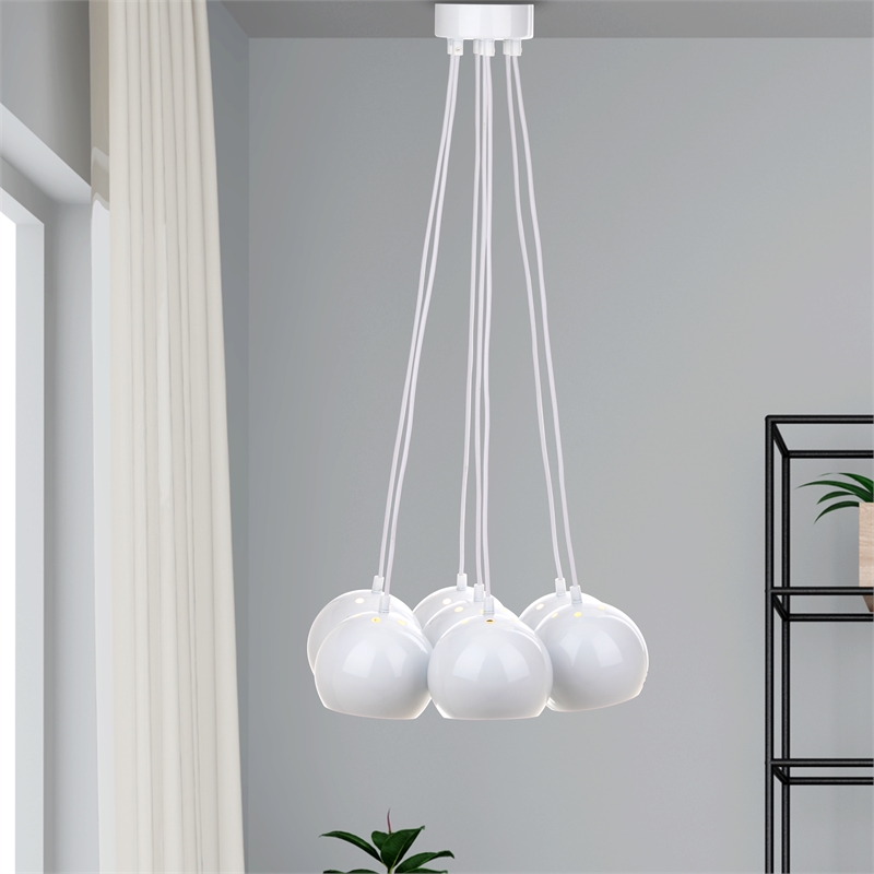 Safavieh Rome Bearing Iron Pendant Lamp in White