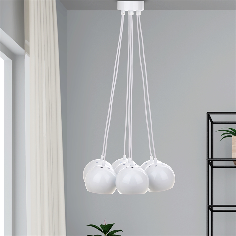 Safavieh Rome Bearing Iron Pendant Lamp in White