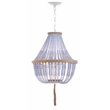 Safavieh Lush Kristi Acrylic and Iron Beads Pendant Lamp in Blue