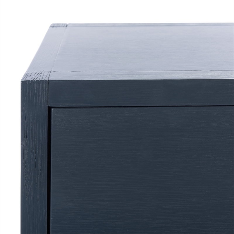 Safavieh Sadie Metal and Wood 1 Drawer Nightstand  in Navy