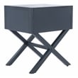 Safavieh Sadie Metal and Wood 1 Drawer Nightstand  in Navy