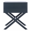 Safavieh Sadie Metal and Wood 1 Drawer Nightstand  in Navy