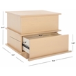 Safavieh Rodney Metal and Wood 2 Drawer Nightstand in White