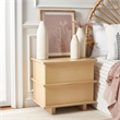 Safavieh Rodney Metal and Wood 2 Drawer Nightstand in White